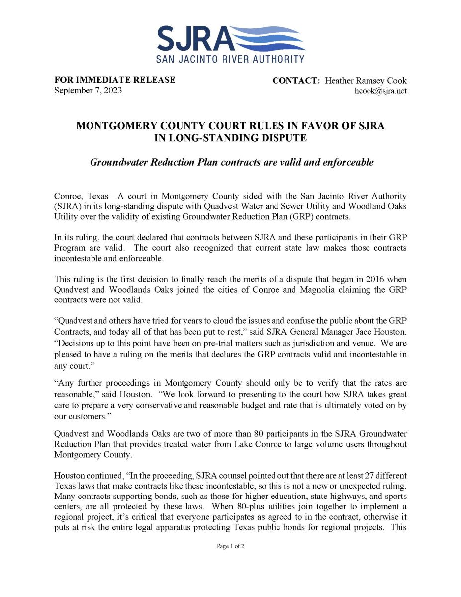 SJRA Ruling Page 1